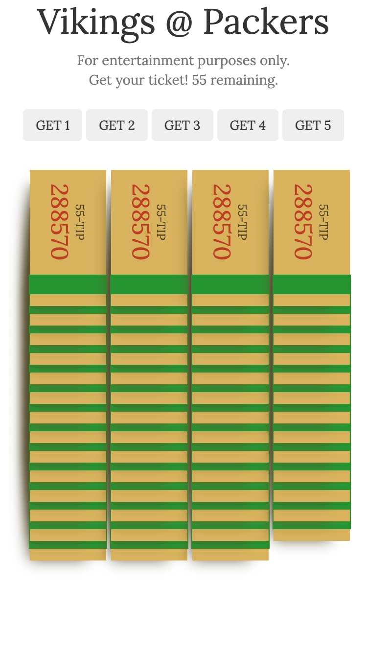 tip board 55 tickets