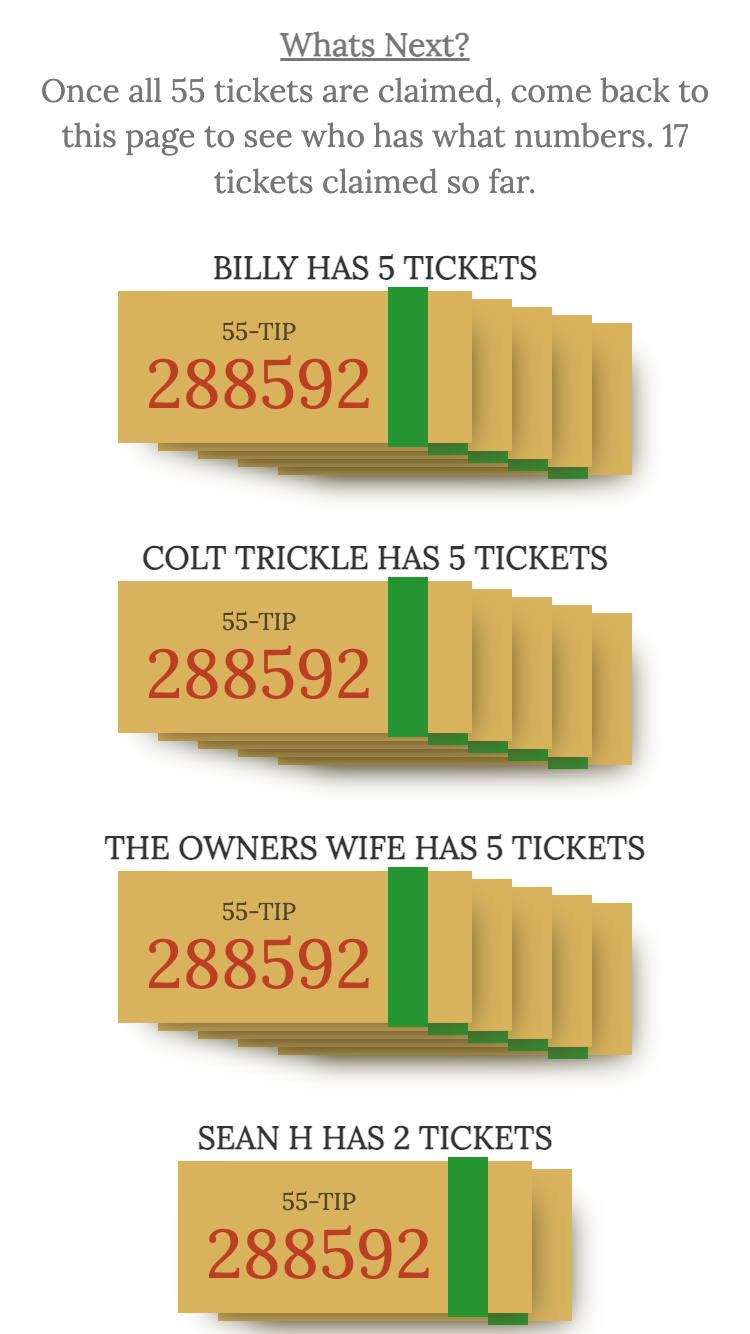 tip board your numbers are hidden